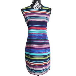 Women's Cynthia Rowley Multicolored Striped Lightweight Sleeveless Spring Dress